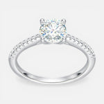 Anillo Solitario Moissanita y Circones
