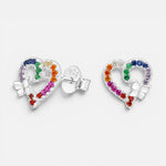 Aro Corazón Mariposa Circones Multicolor