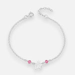 Pulsera Estrella Cristales Hecho con Swarovski® Rosado