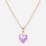 Collar Corazón Cristal Hecho con Swarovski® Lila
