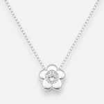Collar Flor Circón punto de Luz 4 mm