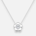 Collar Flor Circón punto de Luz 4 mm