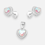 Conjunto Corazón Circón Tornasol