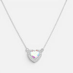 Collar Corazón Circón Tornasol
