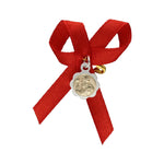 Prendedor San Benito Oro con Cinta 12 mm