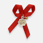 Prendedor San Benito Oro con Cinta 12 mm