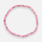 Pulsera Elastica Cristales Rosados