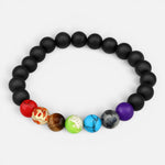 Pulsera Elástica Esferas Cristales 7 Chakras