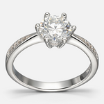 Anillo Solitario Moissanita