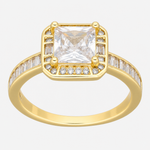 Anillo Cuadrado Halo Circones Baguette