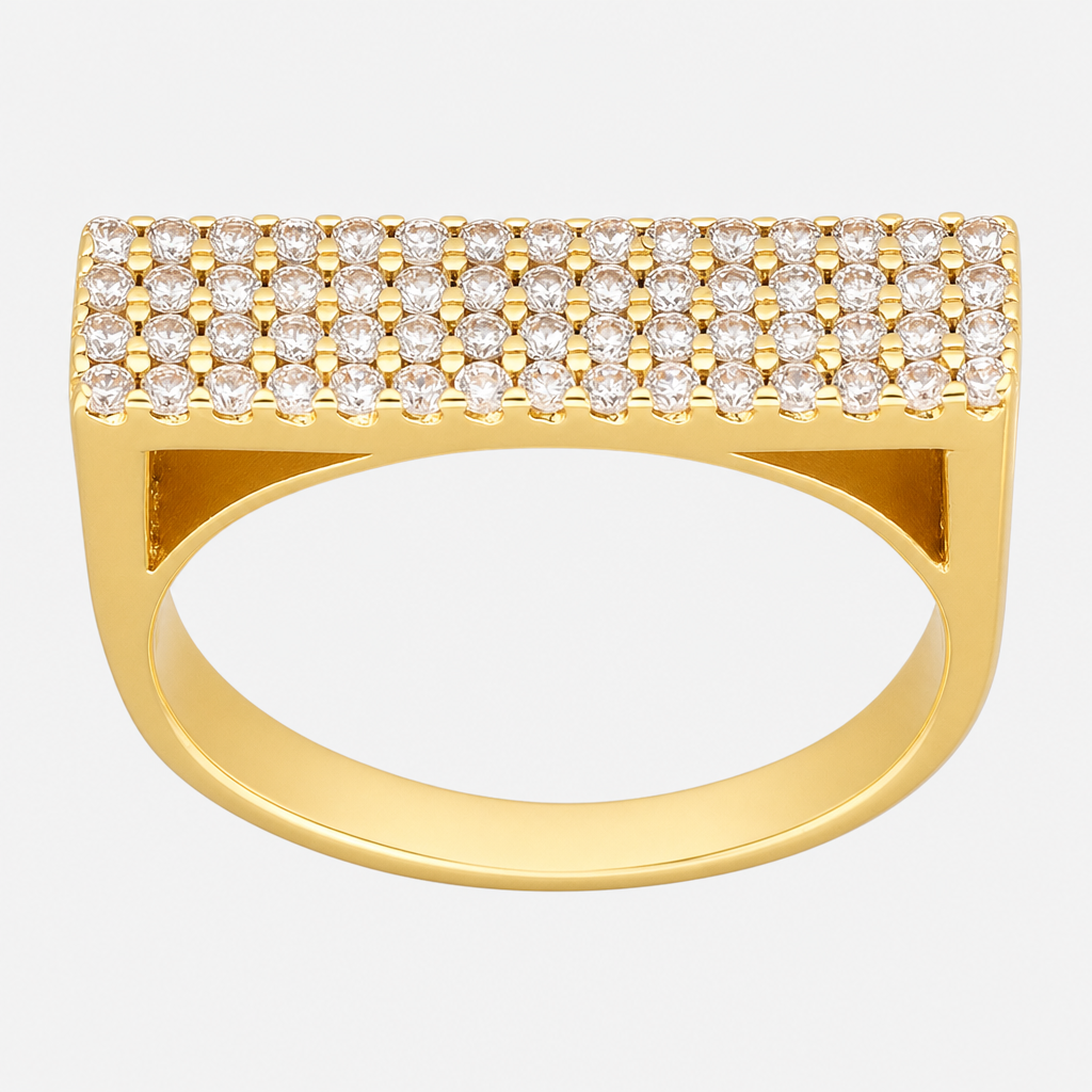 Anillo Cintillo Circones Pavé