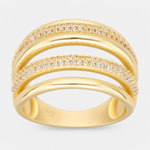 Anillo Líneas Circones Pavé