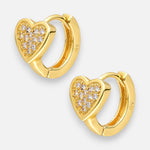 Argolla Huggie Corazón Circones 12 mm
