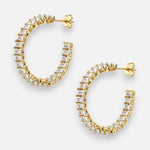 Semi Argolla Circones Baguette 28 mm