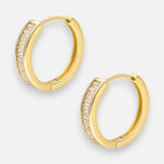 Argolla Huggie Circones Baguette 18 mm