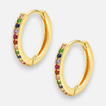 Argolla Huggie Circones Multicolor 18 mm
