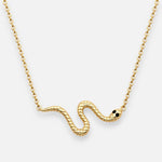 Collar Serpiente Facetada Circones Ónix
