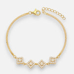 Pulsera Doble Veneciana Flores Circones