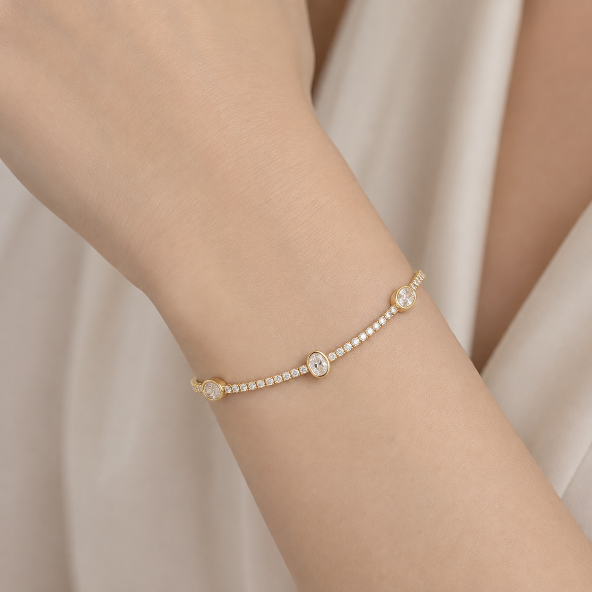 Pulsera Óvalos Circones Tenis
