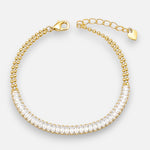 Pulsera Esferas Circones Baguette