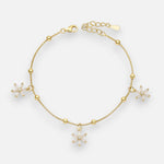 Pulsera Esferas Flores Circones Baguette