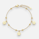 Pulsera Esferas Flores Circones