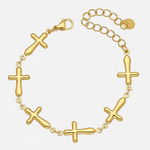 Pulsera Cruces Infladas