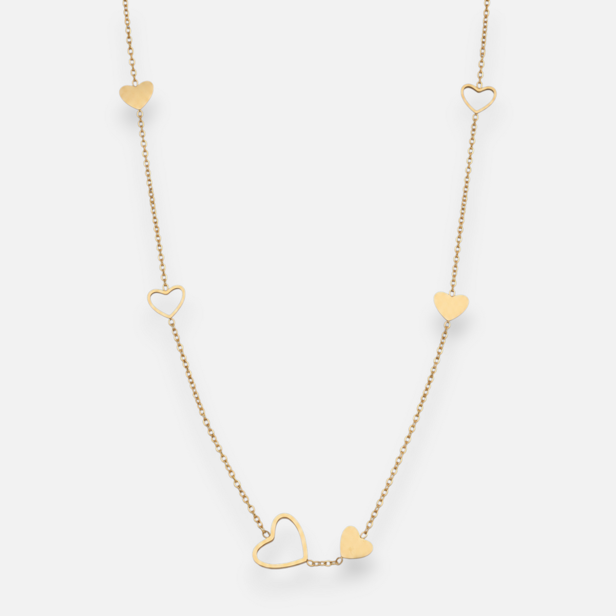 Collar Largo Corazones