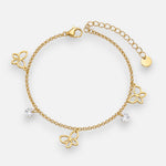 Pulsera Mariposas y Cristales