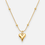 Collar Esferas Corazón Chunky