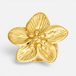 Anillo Ajustable Flor Chunky