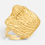 Anillo Ajustable Figura Abstracta Facetada