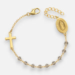 Pulsera Denario Virgen de Guadalupe Cristales