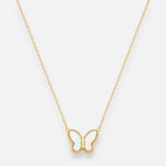 Collar Mariposa Nácar Blanco
