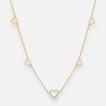 Collar Corazones Nácar Blanco