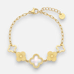 Pulsera Trébol de la Suerte Nácar