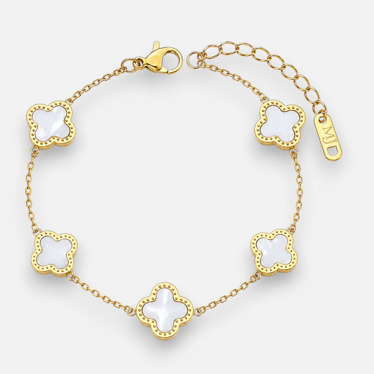 Pulsera Trébol de la Suerte Nácar