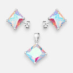 Conjunto Circón Tornasol 8x10 mm