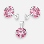 Conjunto Circón Rosa Francia 10 mm