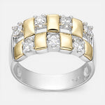 Anillo Cintillo Circones y Oro