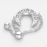 Anillo Ajustable Media Luna con Circones