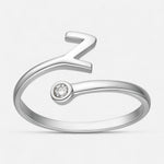 Anillo Ajustable Letra Z Circón