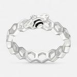 Anillo Panal Abeja Esmaltada