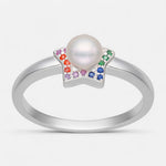 Anillo Estrella Perla Circones Multicolor