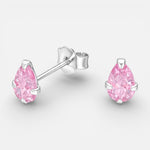 Aro Gota Circón Rosa Francia 4x6 mm