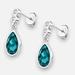 Aro Gota Cristal Hecho con Swarovski® Turquesa