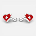 Aro con Tope Corazón Esmaltado Circón