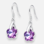 Aro Flor Cristal Hecho con Swarovski® Lila 10 mm
