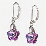 Aro Clip Flor Cristal Hecho con Swarovski® Tornasol 10 mm