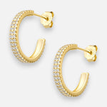Semi Argolla Circones Pavé 17 mm